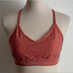 Women's PINK Sport Rust Lace Racerback Sports Bra M